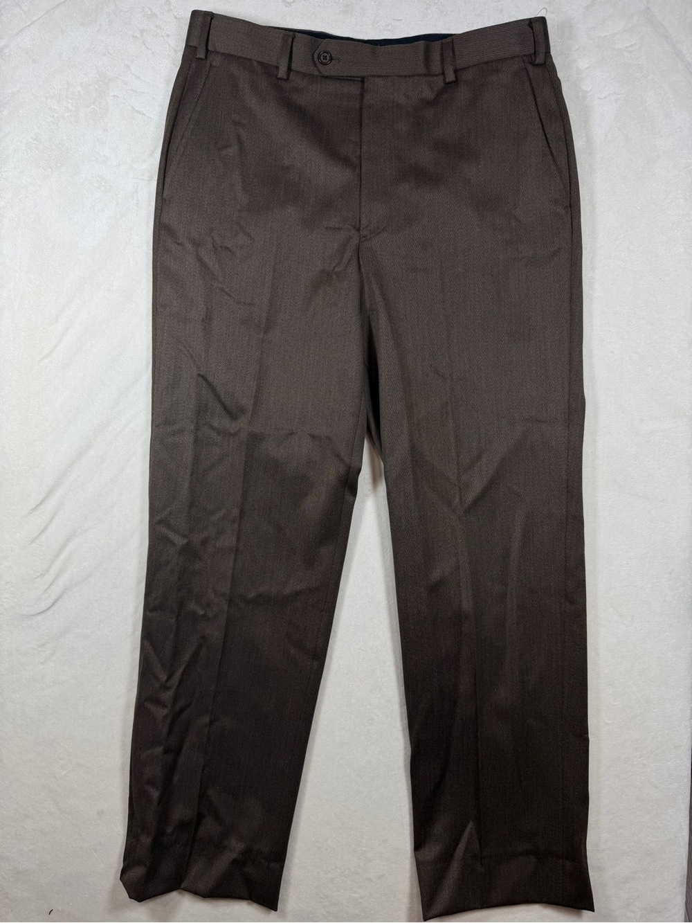 Brooks Brothers 35W 31L 100% Wool Sturdy Structured Brown Men's Dress Pants